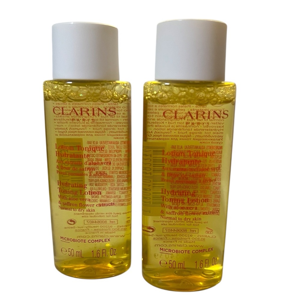 Clarins Hydrating Toning Lotion - 2 x 50 ml bottles - new!